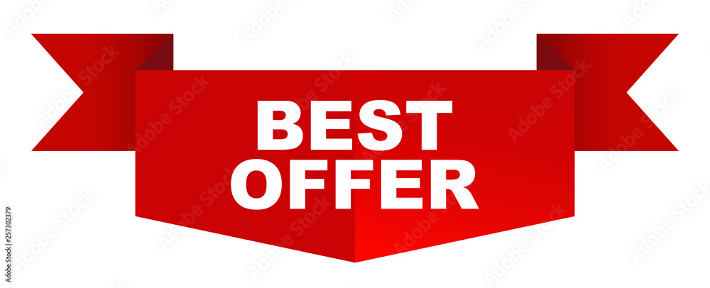 red vector banner best offer red vector banner best offer