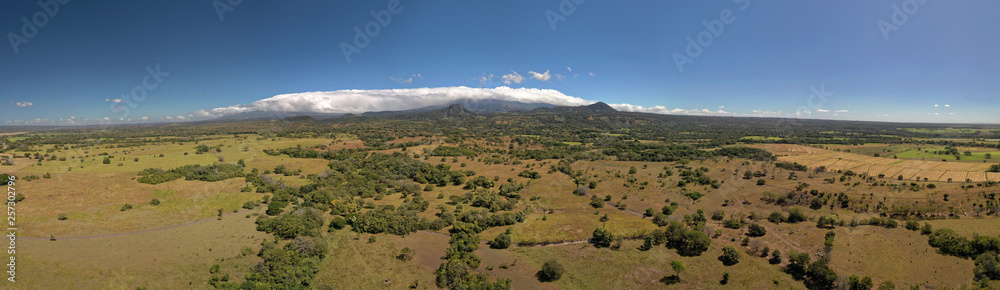Costa Rica landscapes - beautiful nature, view to Rincon de la Vieja and Santa Maria Volcano