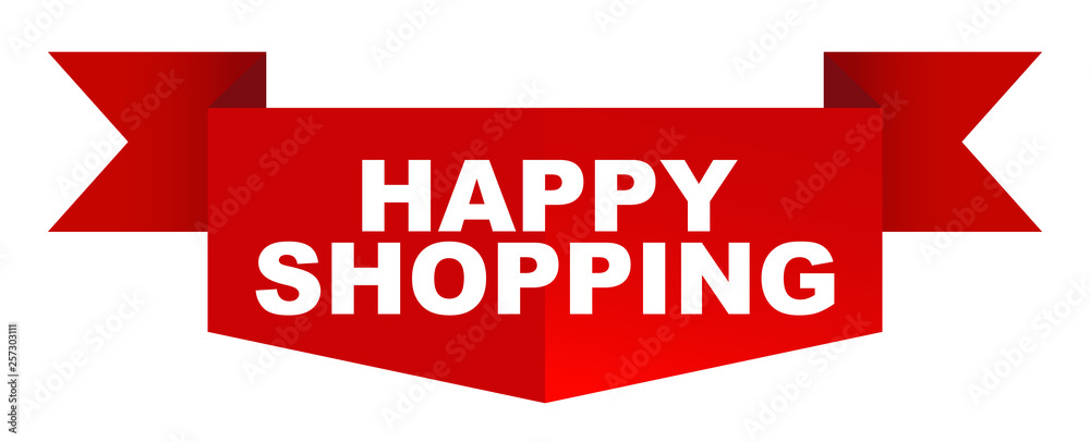 red vector banner happy shopping red vector banner happy shopping