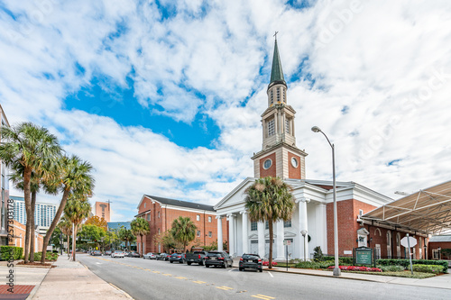 ORLANDO, FLORIDA, USA - DECEMBER, 2018: First Presbyterian Church of Orlando established in 1876.