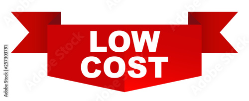 red vector banner low cost