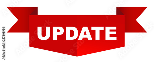 red vector banner update