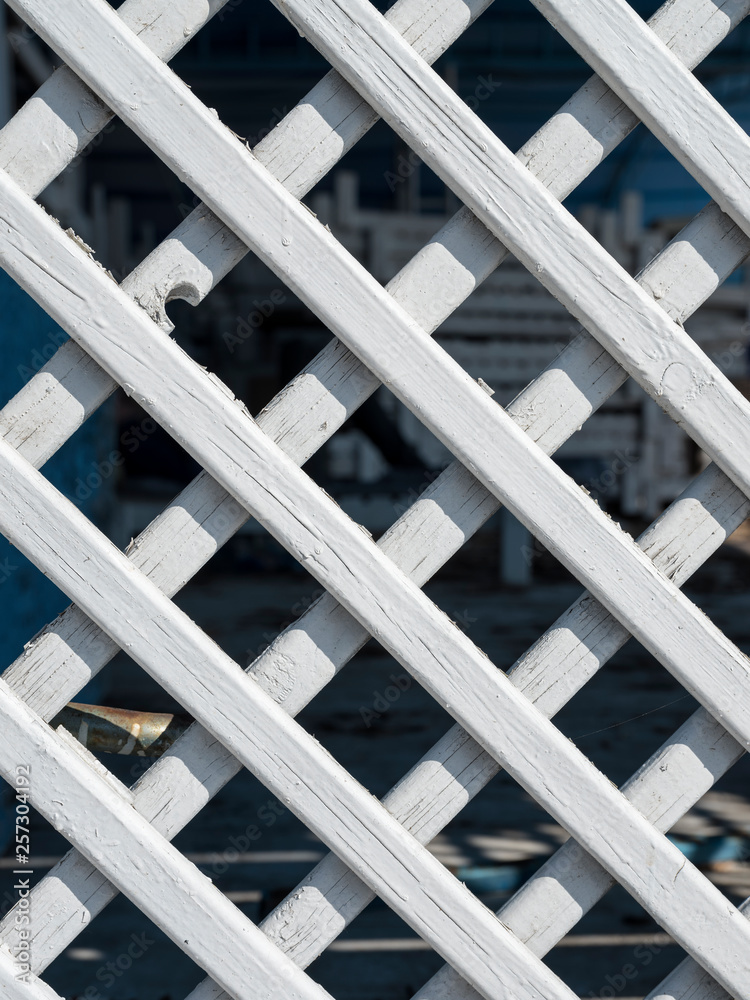 white wooden grid white wooden grid