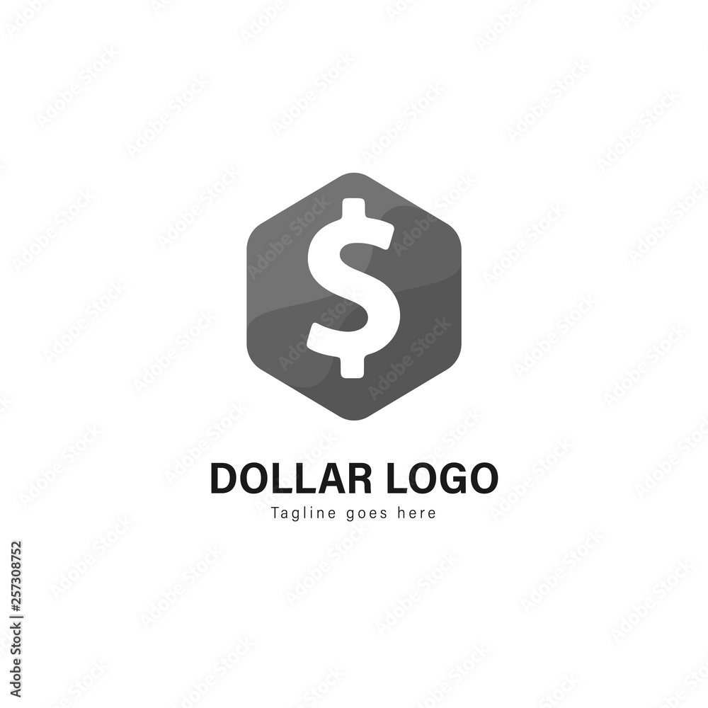 Money logo template design. Money logo with modern frame vector design