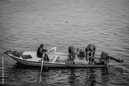 Egyptian poor Fishing boat