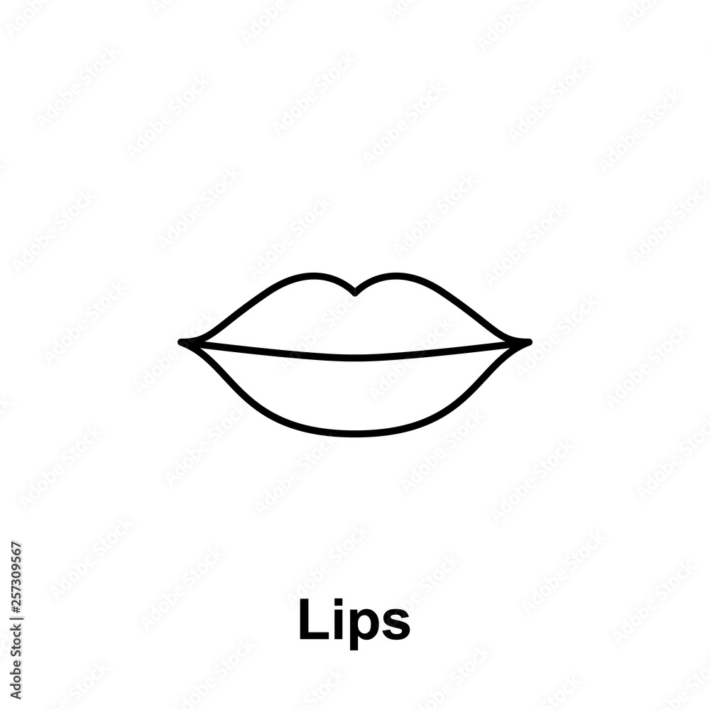 Lip, organ icon. Element of human organ icon. Thin line icon for website design and development, app development. Premium icon Lip, organ icon. Element of human organ icon. Thin line icon for website design and development, app development. Premium icon