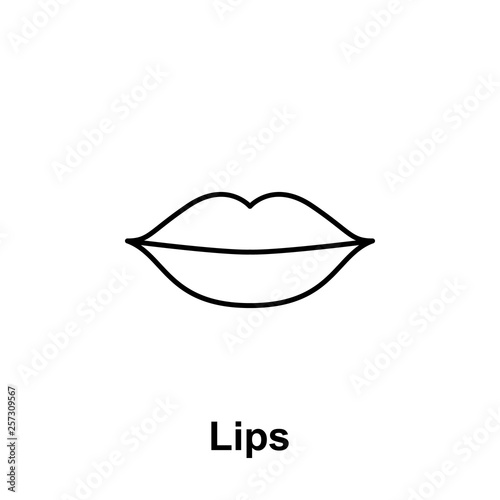 Lip, organ icon. Element of human organ icon. Thin line icon for website design and development, app development. Premium icon