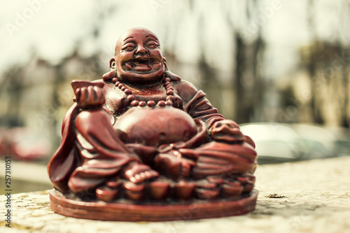 Buddha sculpture  Smiling Buddha - Chinese God of Happiness  Wealth and Lucky