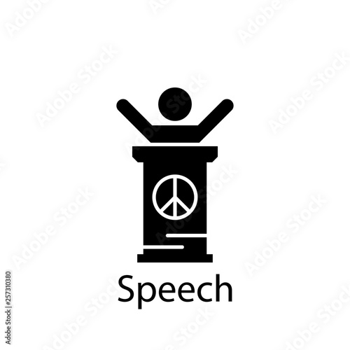 speech, human icon. Element of Peace and humanrights icon. Premium quality graphic design icon. Signs and symbols collection icon for websites