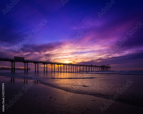 Scripps Pier Purple Sunset © Gerald Geronimo