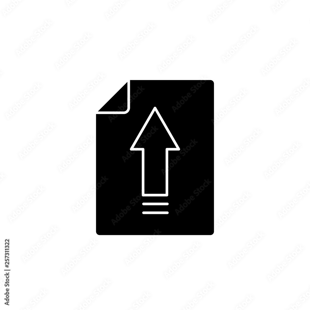 Document arrow up, file vector icon. Premium quality graphic design icon. One of the collection icons for websites, web design, mobile app