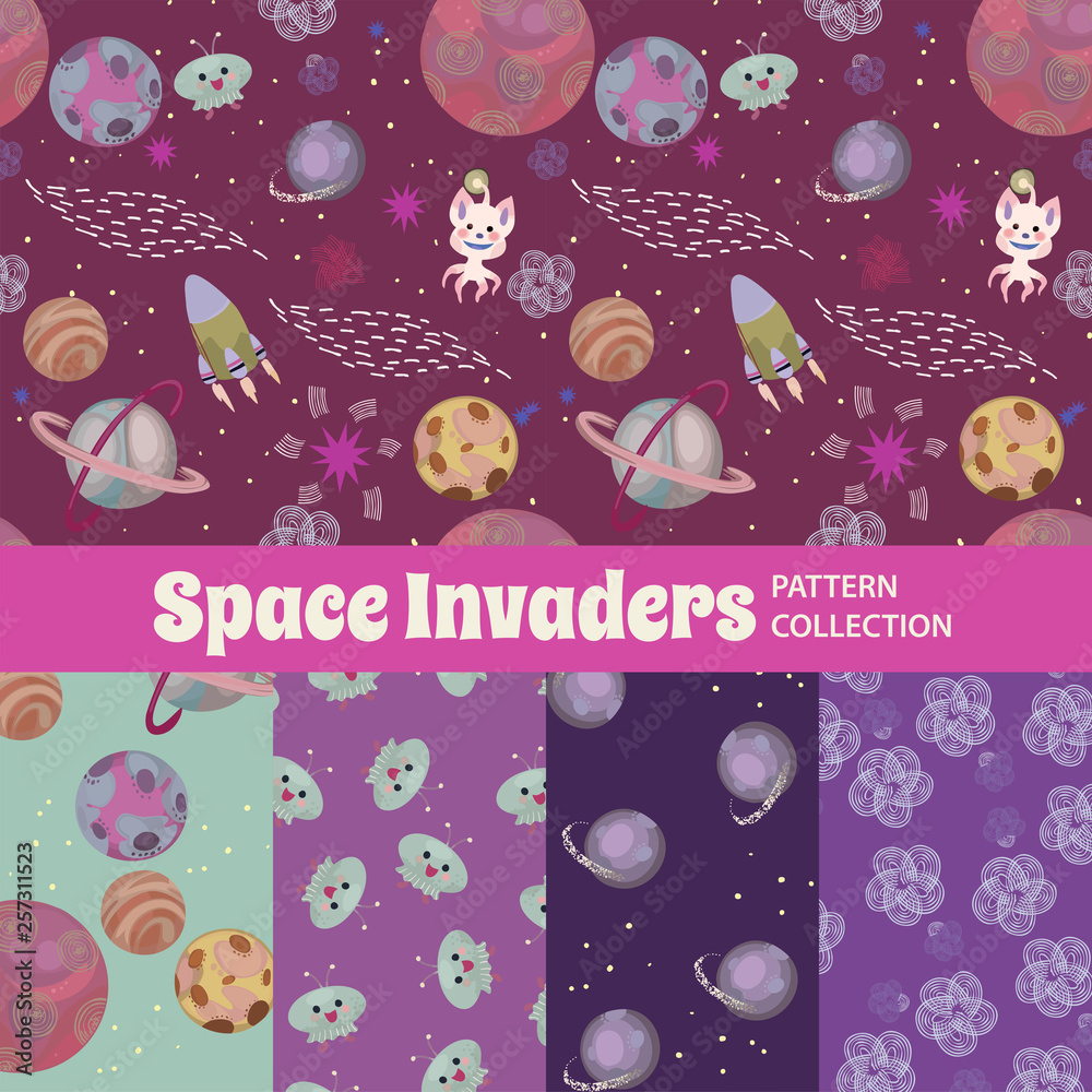 Cute Rainbow Seamless Texture Pattern Collection