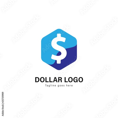 Money logo template design. Money logo with modern frame vector design