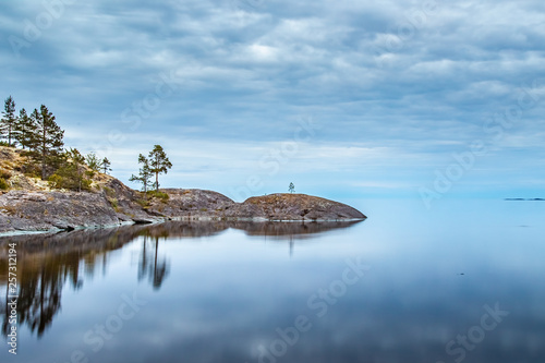Finland. Lake. Morning on t...