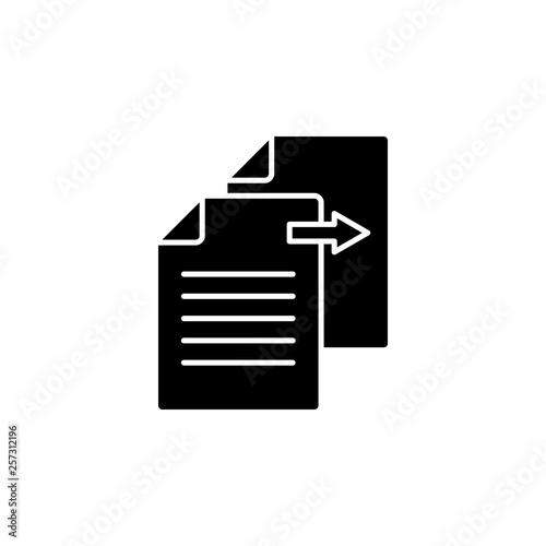 Document sending, file vector icon. Premium quality graphic design icon. One of the collection icons for websites, web design, mobile app