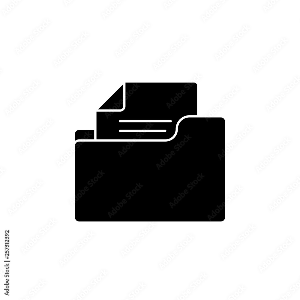 Document in folder, file vector icon. Premium quality graphic design icon. One of the collection icons for websites, web design, mobile app Document in folder, file vector icon. Premium quality graphic design icon. One of the collection icons for websites, web design, mobile app