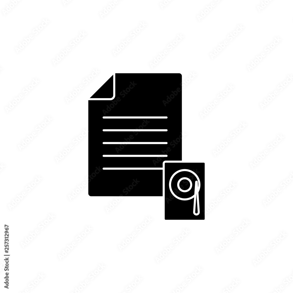 Document hard disk, file vector icon. Premium quality graphic design icon. One of the collection icons for websites, web design, mobile app