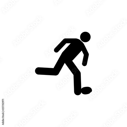 Man, fall, stone, foot icon. Element of man fall down. Premium quality graphic design icon. Signs and symbols collection icon for websites, web design, mobile app
