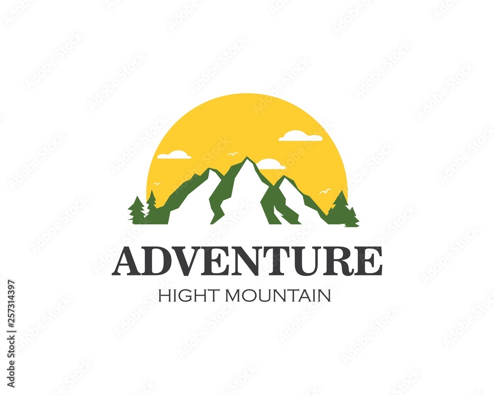 High Mountain icon Logo Template High Mountain icon Logo Template