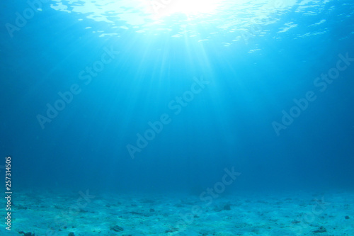 Blue ocean underwater 