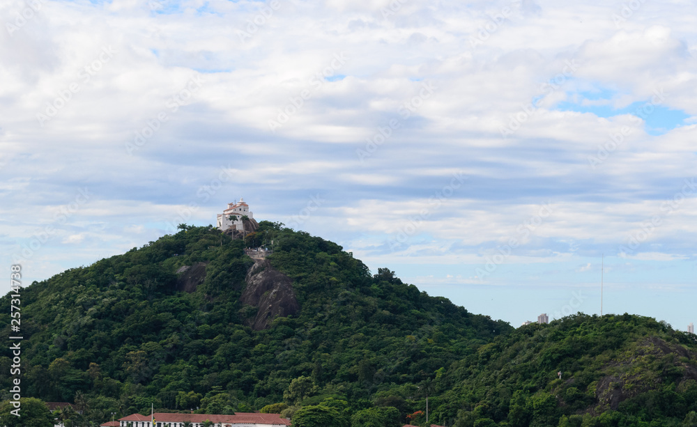 custom made wallpaper toronto digitalThe landscape of Vitòria, Espirito Santo, Brazil with the "Convento da penha" or Convent of the  Rock on top of its mountain