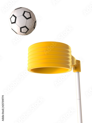 3D rendering of Korfball post - a ball sport with similarities to netball