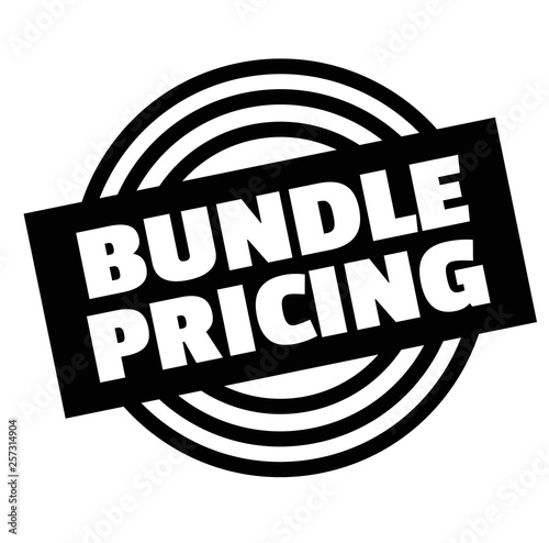 Print bundle pricing stamp on white