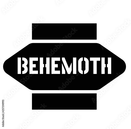 Print behemoth stamp on white