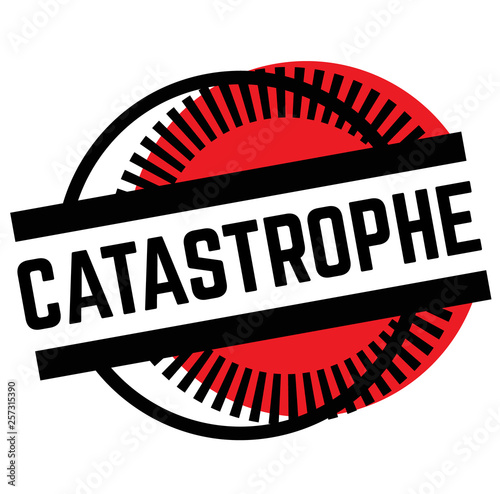 Print catastrophe stamp on white