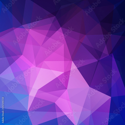 Polygonal vector background. Can be used in cover design, book design, website background. Vector illustration. Blue, purple colors.