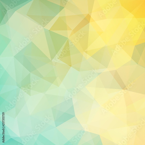 Abstract geometric style background. Pastel green  yellow colors. Vector illustration