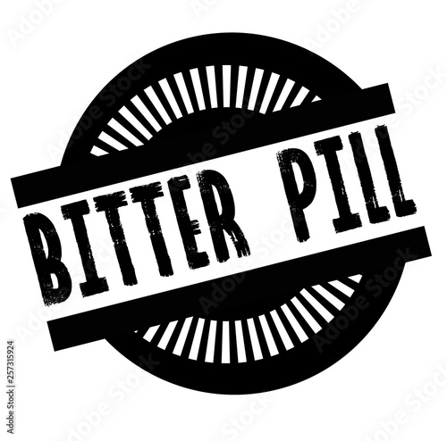 Print bitter pill stamp on white