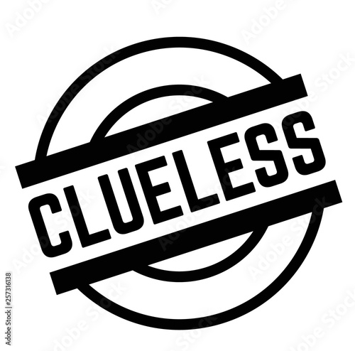 Print clueless stamp on white