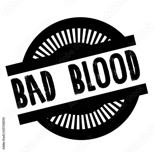 Print bad blood stamp on white