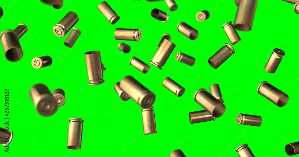 shell casings falling slow motion