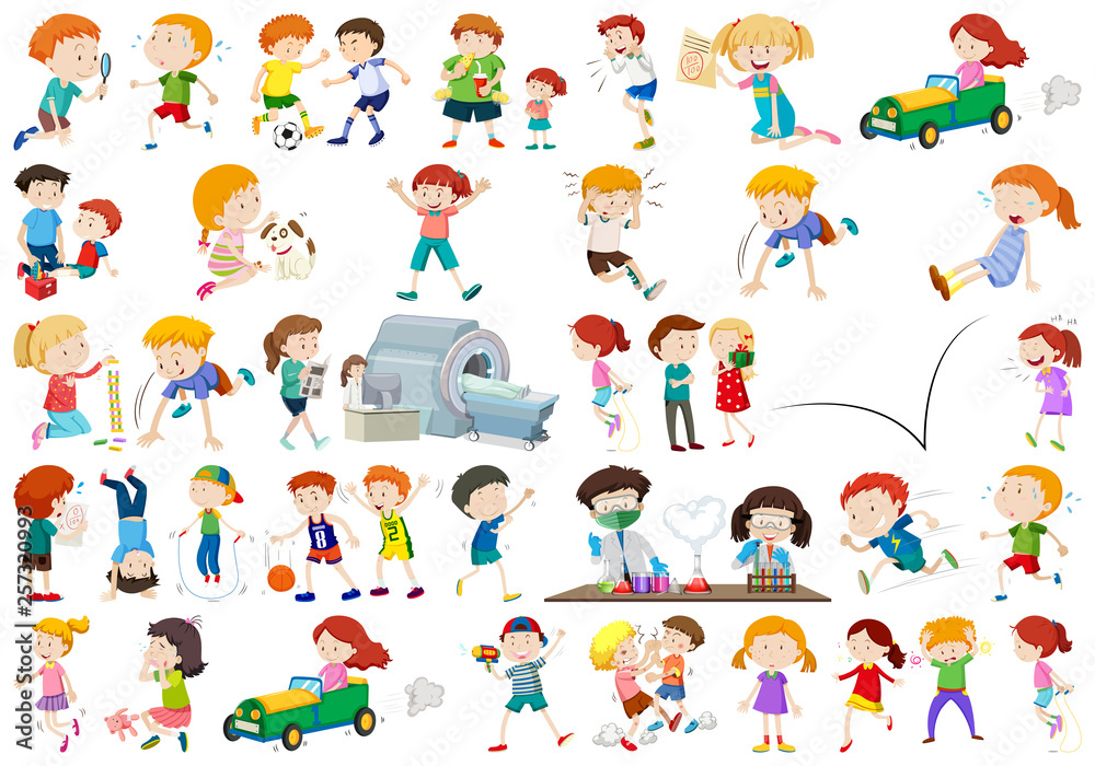 Set of children character Set of children character