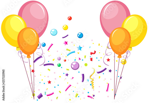 Celebrate party with balloons
