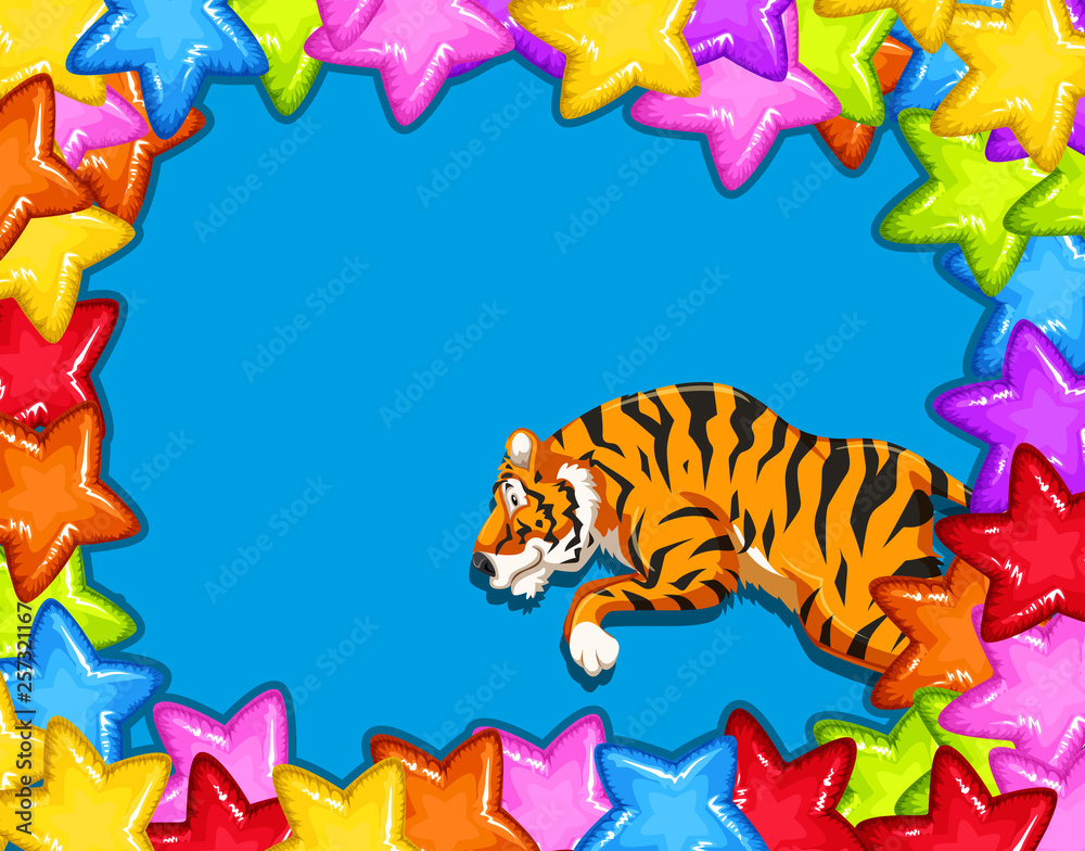 Celebration Card With Tiger Celebration Card With Tiger
