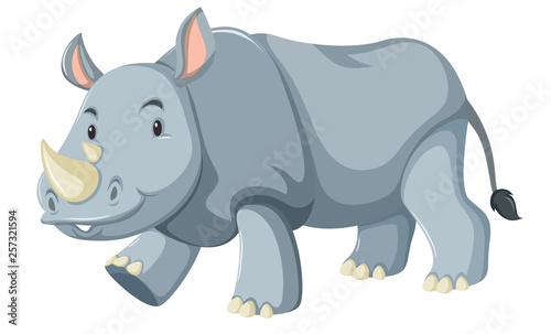 A rhino character on white background