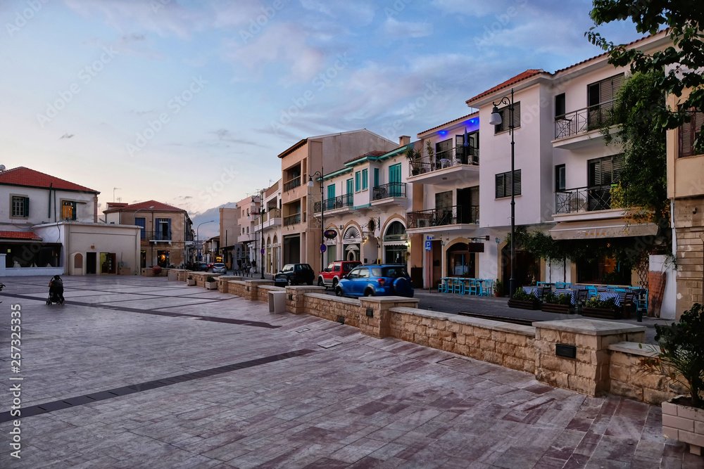 Beautiful evening in Larnaka, Cyprus.