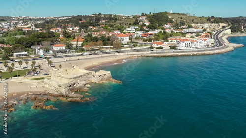 Vista Panoramica da Praia de Caxias em Oeiras Portugal © moedas1