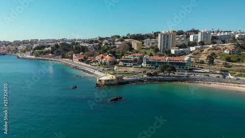 Vista Panoramica da Praia de Caxias em Oeiras Portugal © moedas1