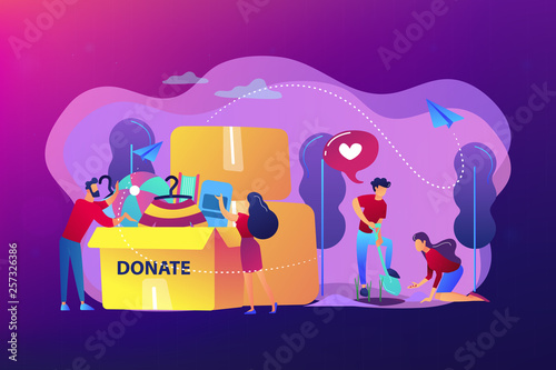 Volunteering concept vector illustration.