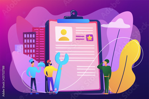 Alternative civilian service concept vector illustration.