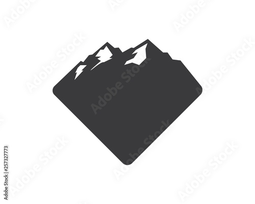 High Mountain icon Logo of adventure  Template