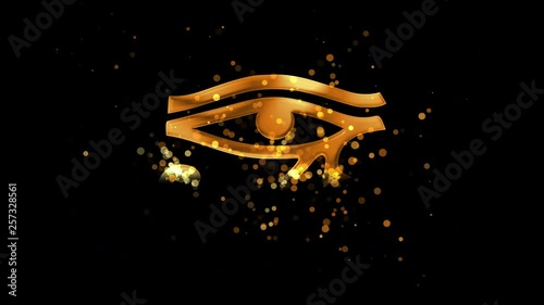 Golden Eye of Ra (Horus), ancient egypt religious symbol