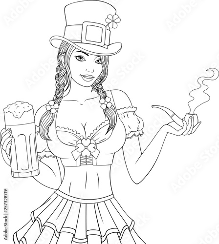 Beautiful girl on the day of St. Patrick