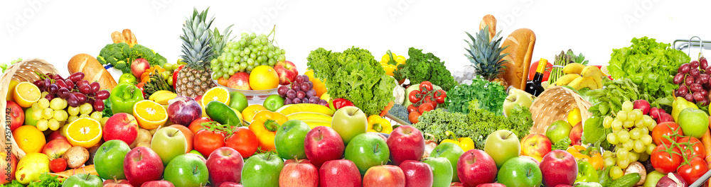 Fruits and vegetables background