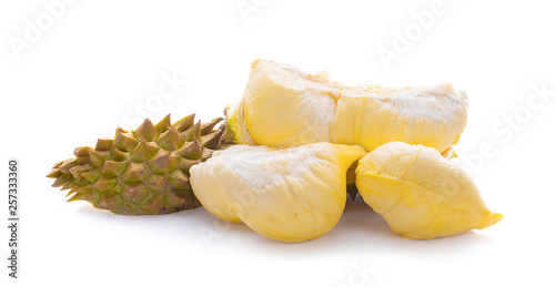 King of fruits, Durian on white background