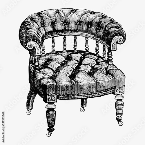 Vintage armchair illustration